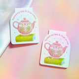 Fueled by Tea & True Crime | Magnetic Bookmark