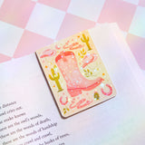 Kickin’ It in Pink | Cowboy Boot Magnetic Bookmark