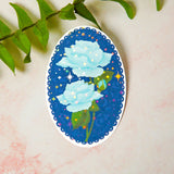 Bloom in Blue Floral Sticker