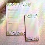 Leafy Green Daily Planner Notepad | 8”x10” - Cheeky Peach Designs 