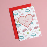 I Woof You Mini Greeting Card