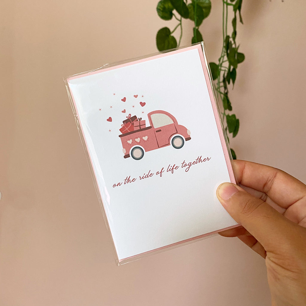 On the Ride of Life | Mini Greeting Card - Cheeky Peach Designs 