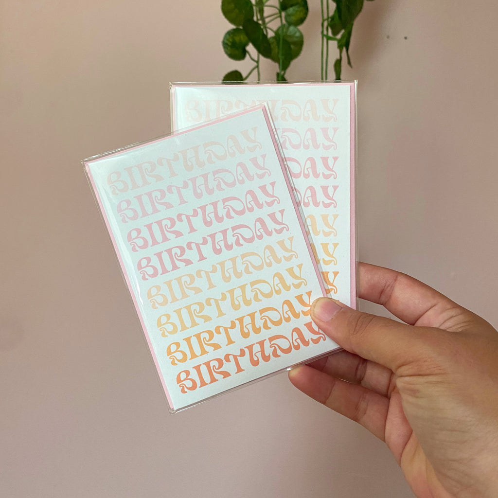 Birthday Bonanza | Mini Greeting Card - Cheeky Peach Designs 