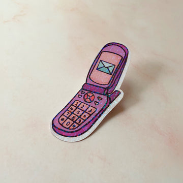Call me! Beep Me! | 90’s Cellphone Sticker - Cheeky Peach Designs 