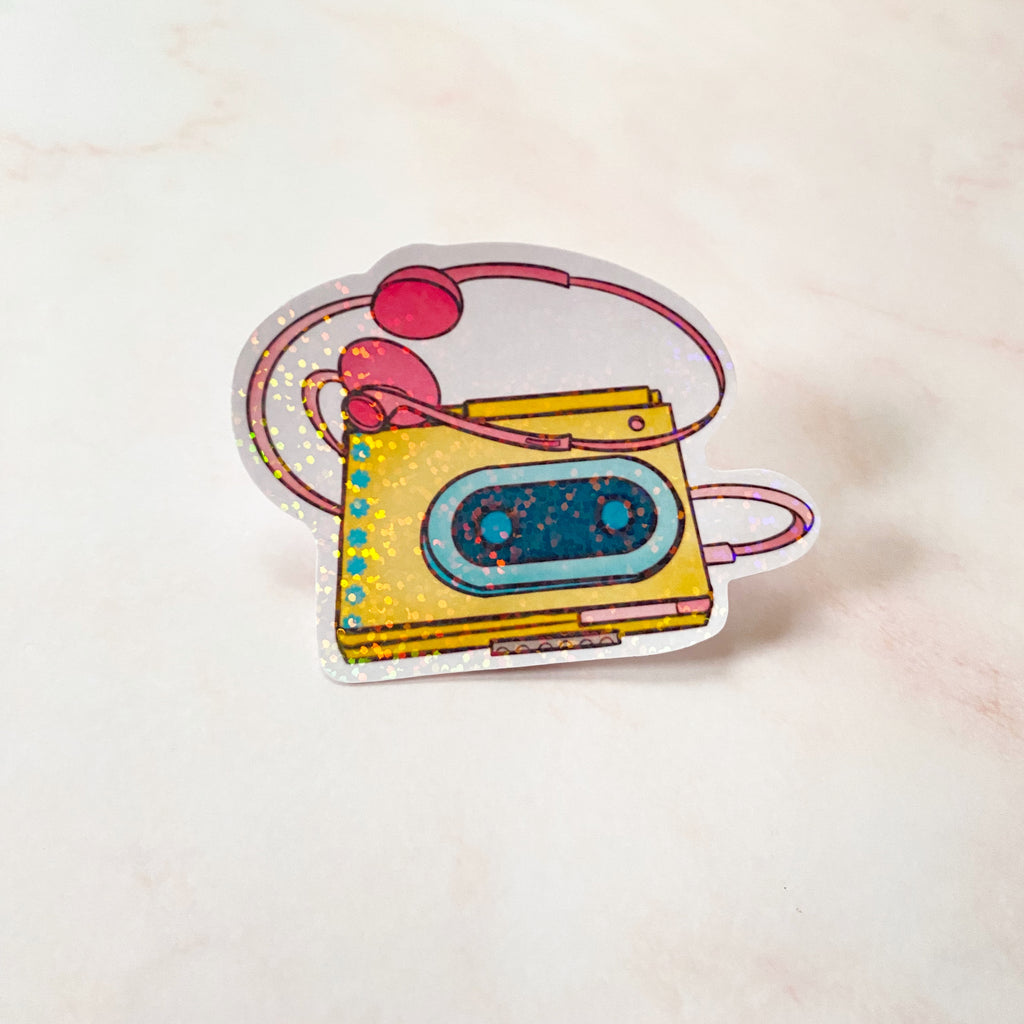 Play my Cassette | 90’s Sticker - Cheeky Peach Designs 