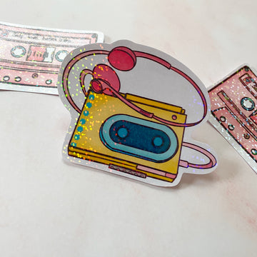 Play my Cassette | 90’s Sticker - Cheeky Peach Designs 