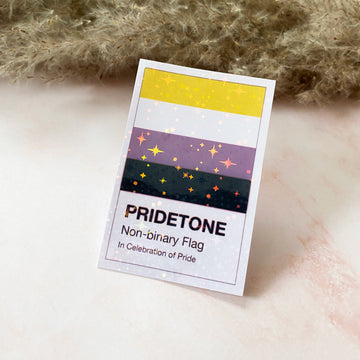 Pridetone Non-Binary Flag | Pride Sticker - Cheeky Peach Designs 