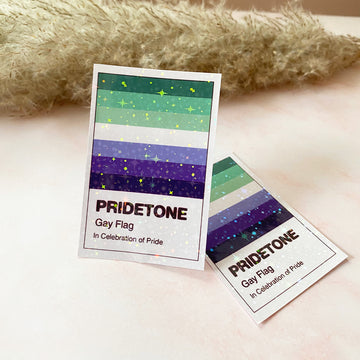 Pridetone Gay Flag | Pride Sticker - Cheeky Peach Designs 