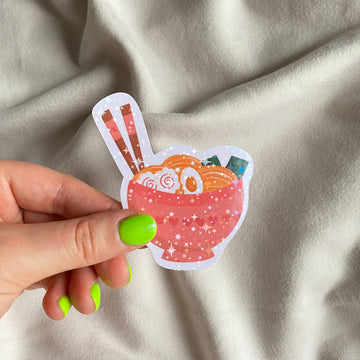 Ramen Radiance Sticker - Cheeky Peach Designs 