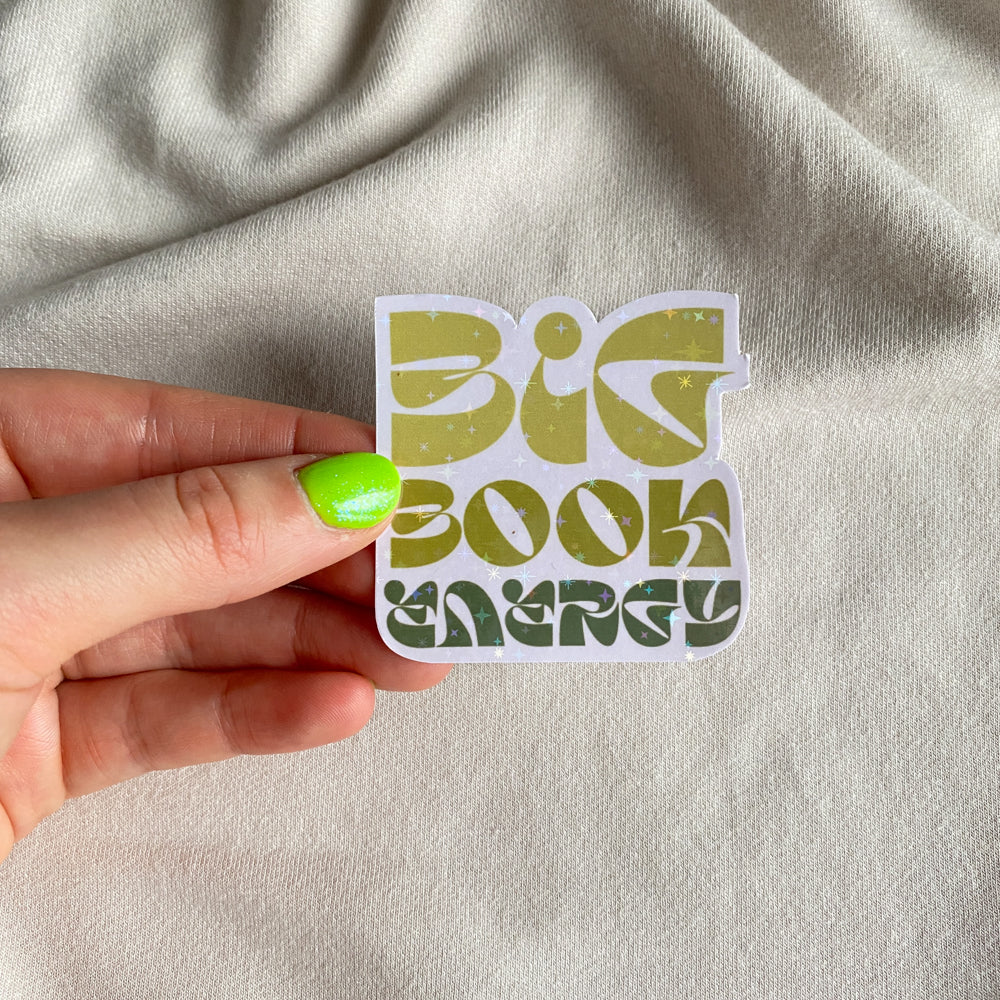 Big Book Energy Sticker - Cheeky Peach Designs 
