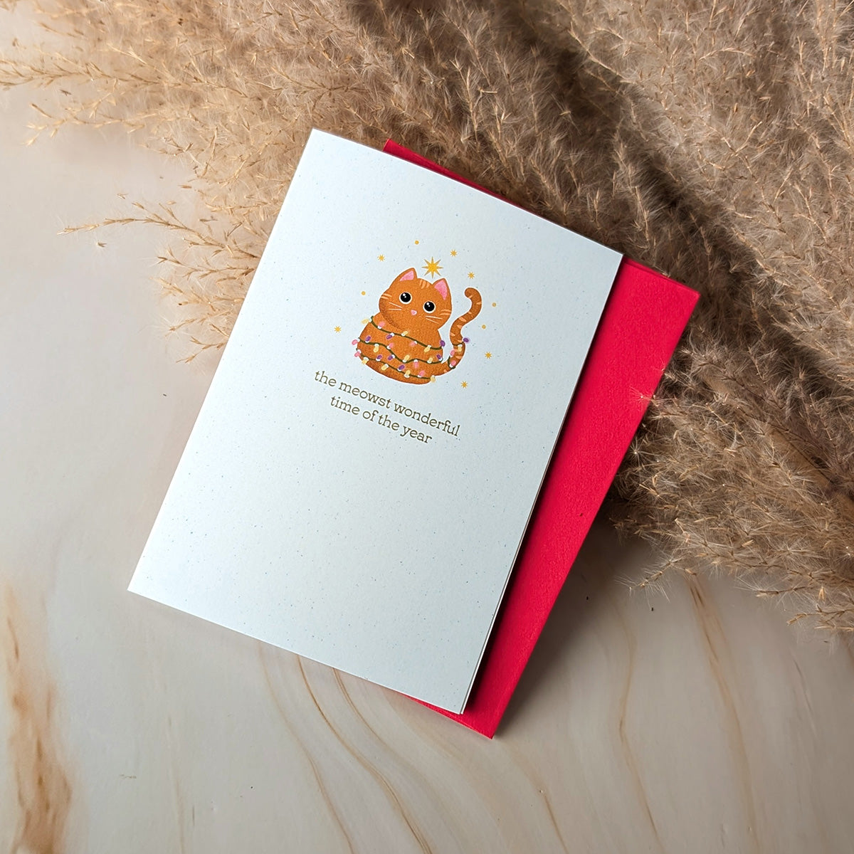 The Meowst Wonderful Time of the Year Mini Holiday Cat Card
