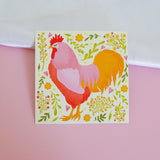 Call of the Rooster Mini Art Print (4"x4")