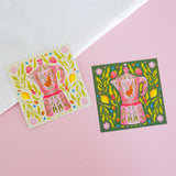 Morning Coffee Rituals Mini Art Print (4"x4")