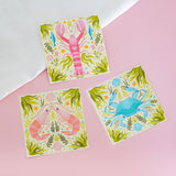 Blue Crab Balance Mini Art Print (4"x4")