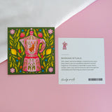 Morning Coffee Rituals Mini Art Print (4"x4")