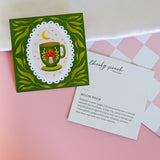 Mushroom Moon Brew Teacup Mini Art Print (4"x4")