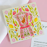 Morning Coffee Rituals Mini Art Print (4"x4")