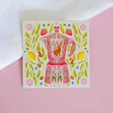 Morning Coffee Rituals Mini Art Print (4"x4")