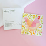 Hen’s Gathering Mini Art Print (4"x4")