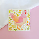 Hen’s Gathering Mini Art Print (4"x4")