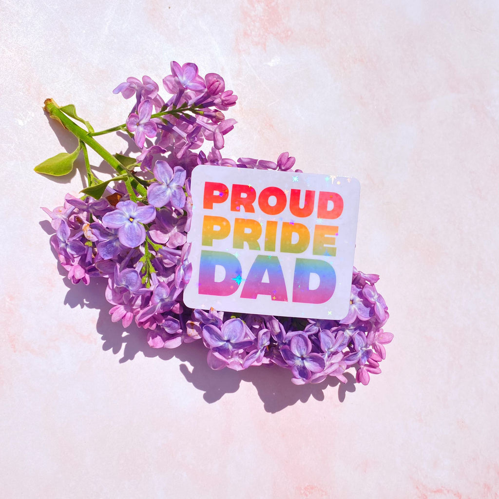 Pride Proud Dad | Pride Sticker - Cheeky Peach Designs 