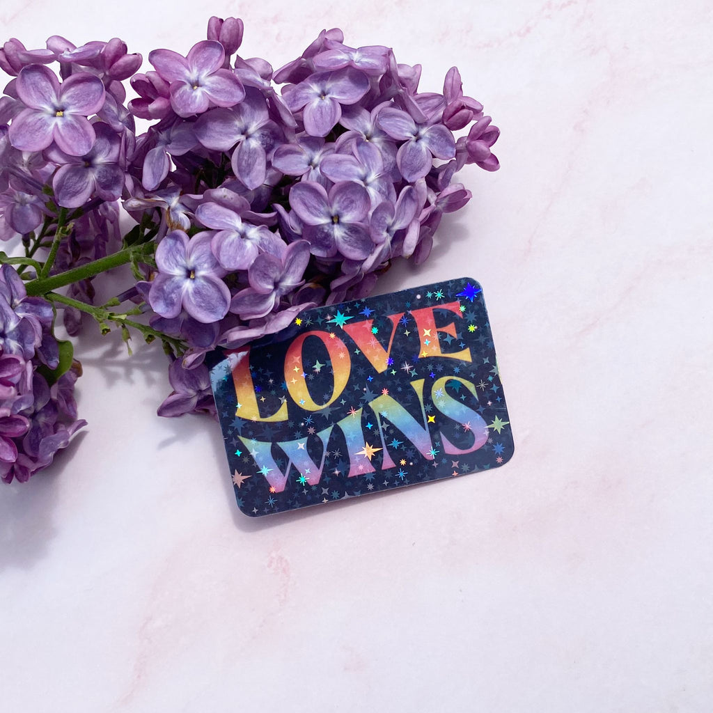 Love Wins | Pride Sticker - Cheeky Peach Designs 