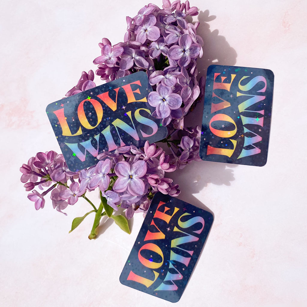 Love Wins | Pride Sticker - Cheeky Peach Designs 