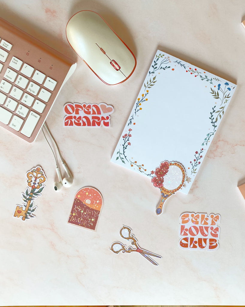 Vintage Key Sticker - Cheeky Peach Designs 