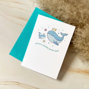 Whaley Great Dad | Father's Day | Mini Greeting Card - Cheeky Peach Designs 