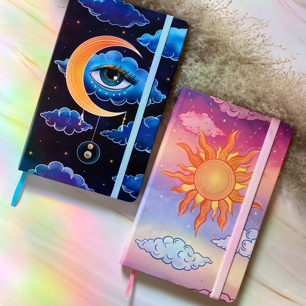 Dreamer Sun Journal | Hard Cover | Notebook - Cheeky Peach Designs 