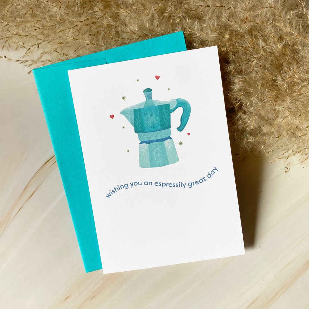 Espressily Great Day | Father's Day | Mini Greeting Card - Cheeky Peach Designs 