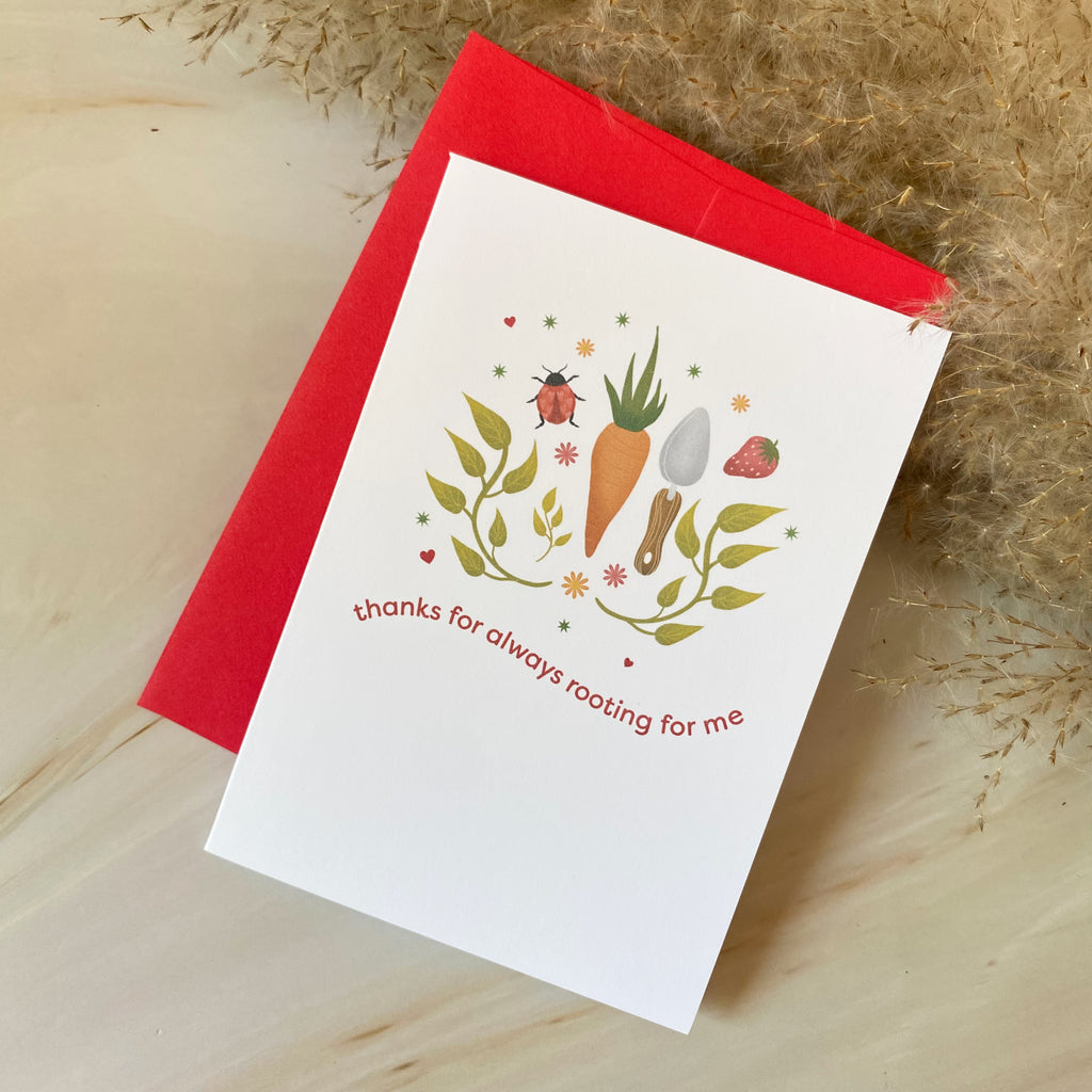 Always Rooting For Me | Father's Day | Mini Greeting Card - Cheeky Peach Designs 