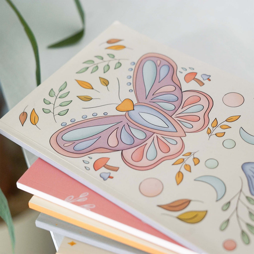Whimsical Garden Notebook | Journal - Cheeky Peach Designs 