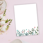 Summer Botanicals Blank Notepad | 5"x7" - Cheeky Peach Designs 