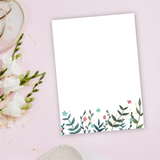 Summer Botanicals Blank Notepad | 5"x7" - Cheeky Peach Designs 