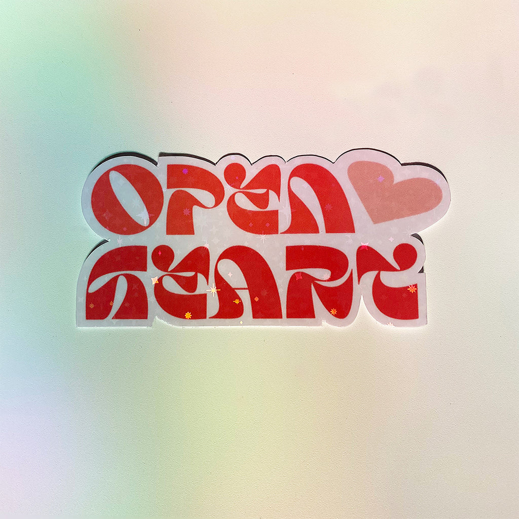 Open Heart Sticker - Cheeky Peach Designs 