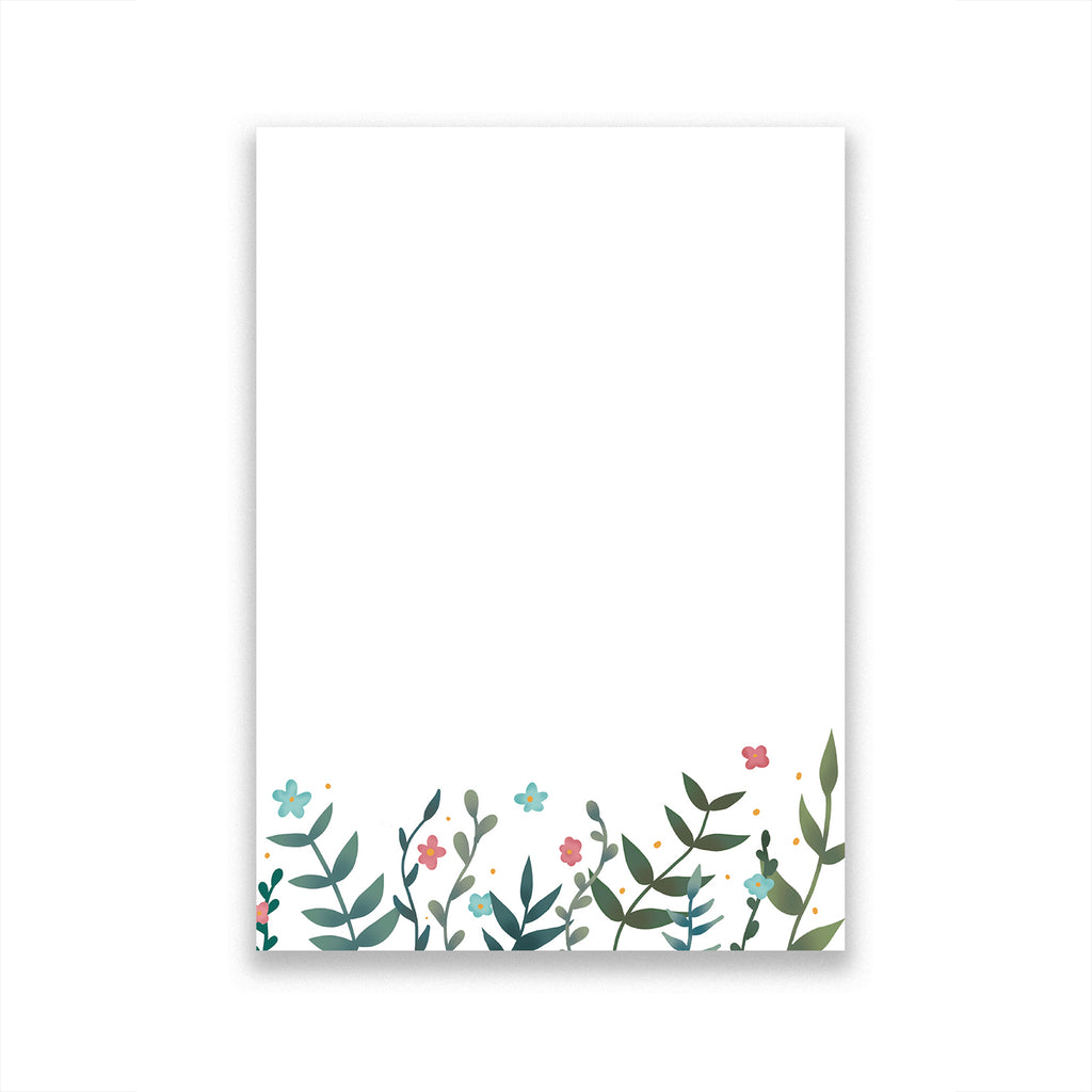 Summer Botanicals Blank Notepad | 5"x7" - Cheeky Peach Designs 