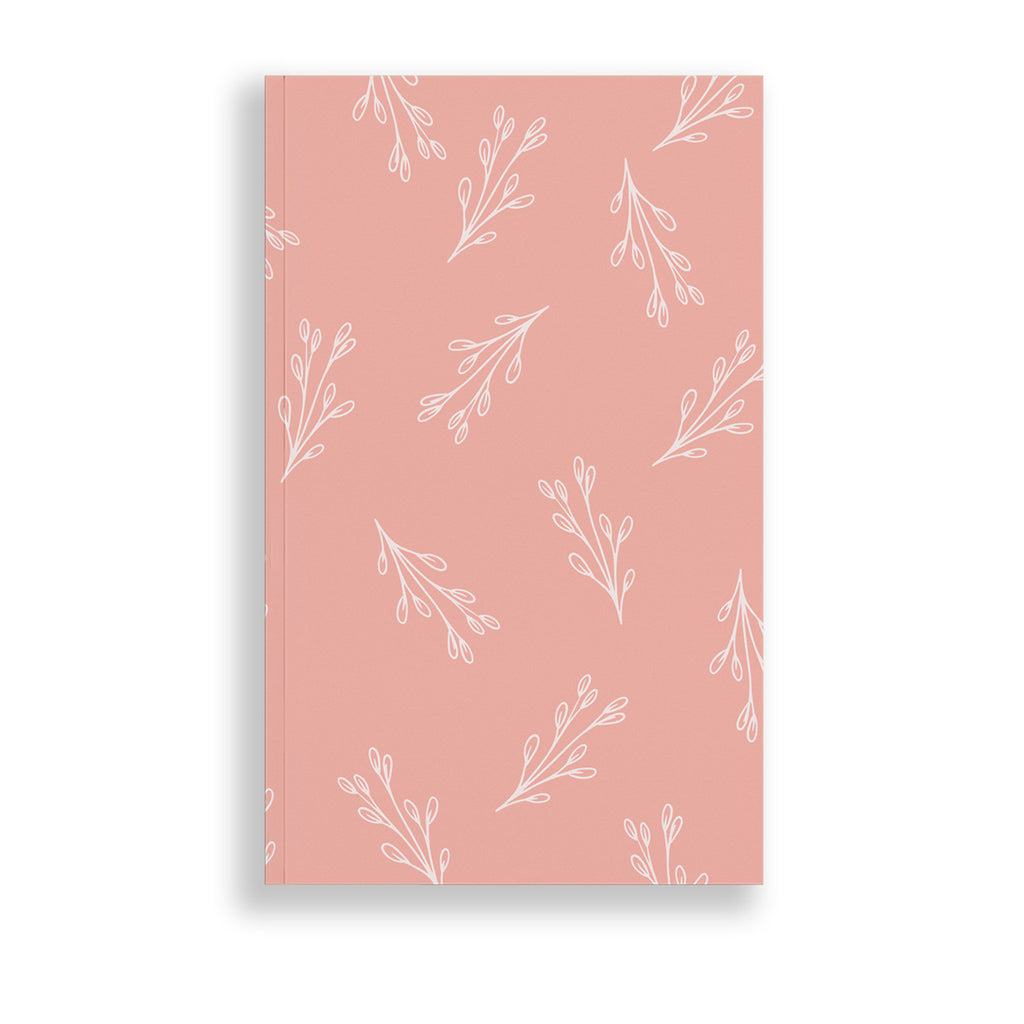 Blushing Botanical Notebook | Journal - Cheeky Peach Designs 