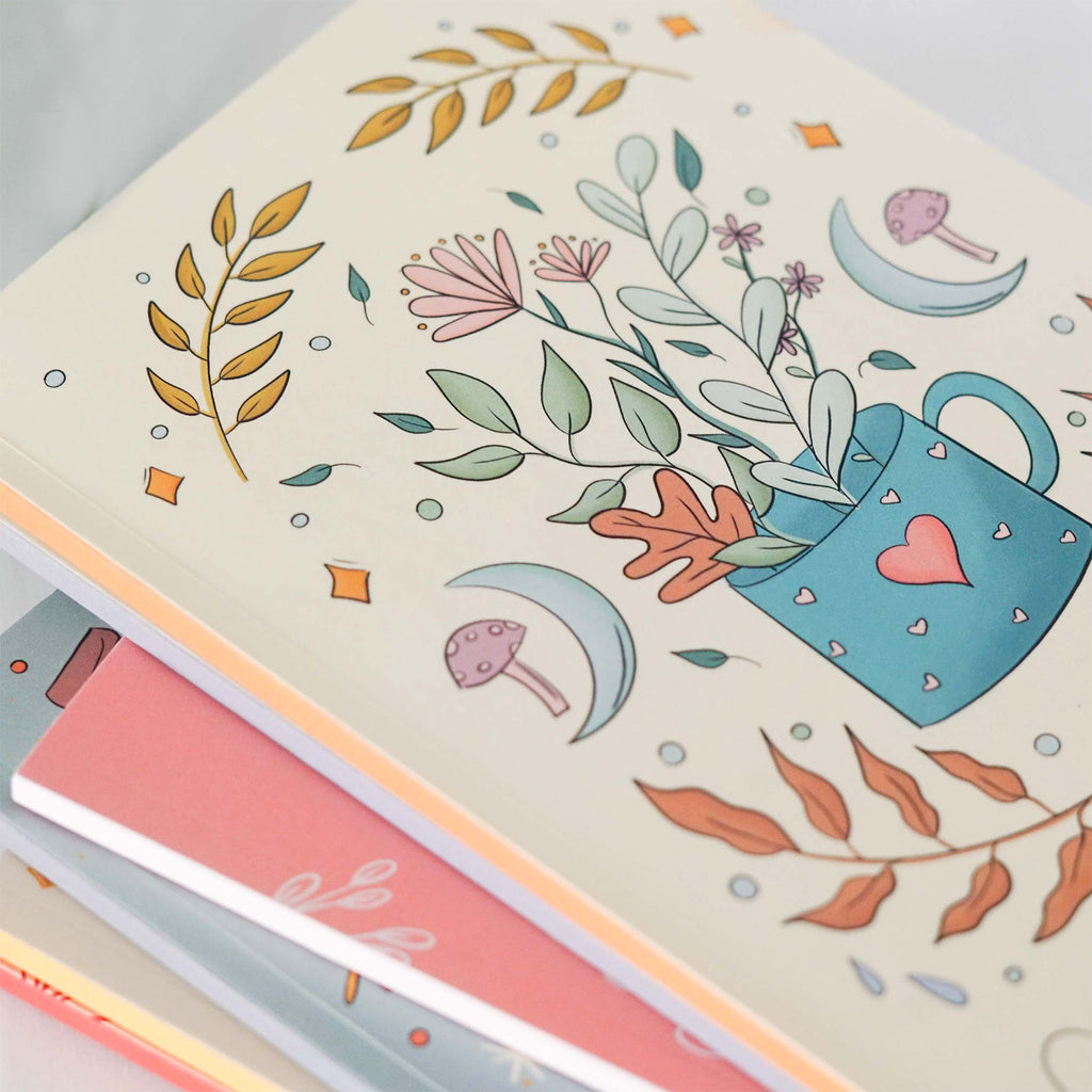Chamomile Crescent Notebook | Journal - Cheeky Peach Designs 