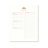 Rose Daily Planner Notepad | 8.5"x11" - Cheeky Peach Designs 